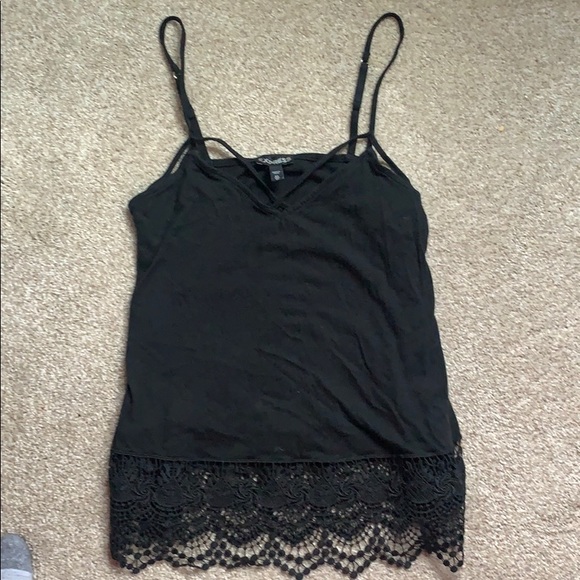 EXPRESS black cropped tanktop size:XS - Picture 2 of 2